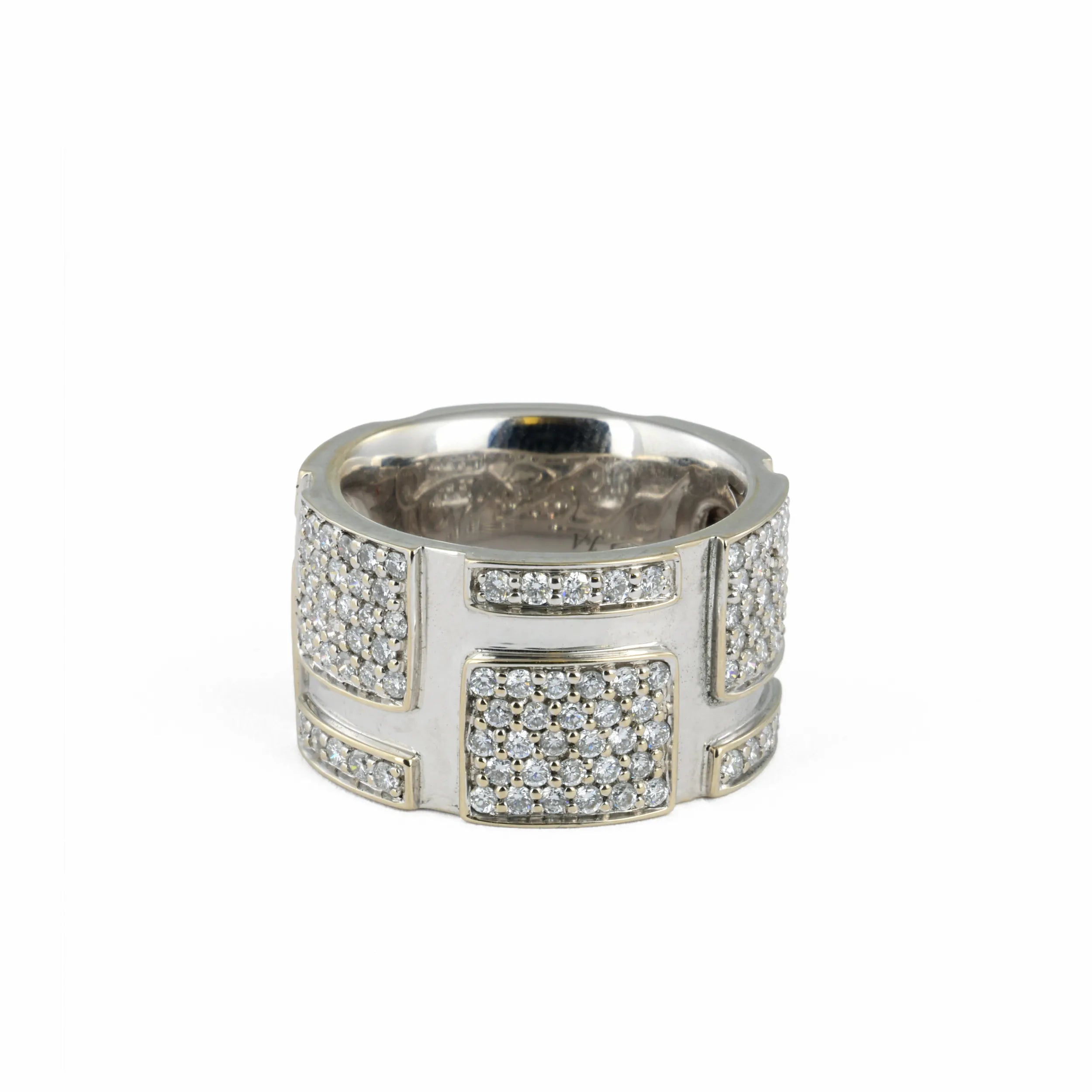 Bague J&A en Or blanc 18k avec Diamants
