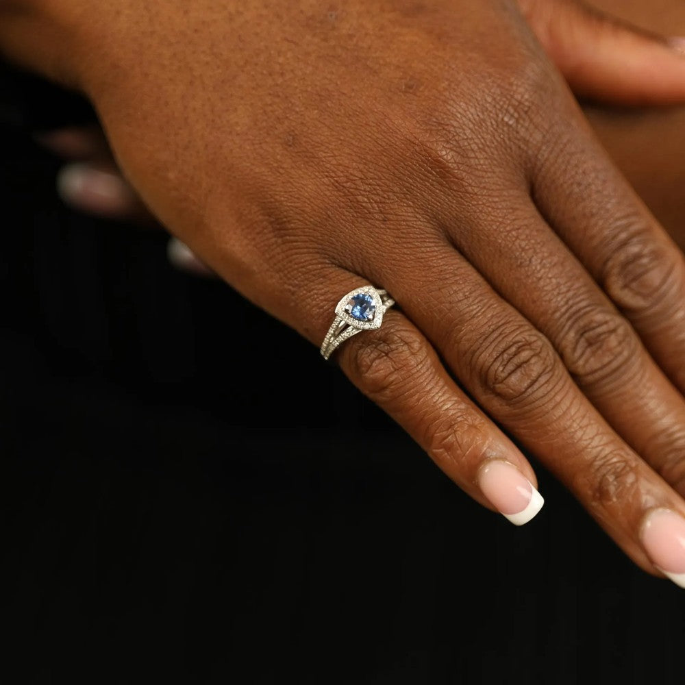 Bague Mauboussin en Or blanc 18k avec Saphirs et Diamants