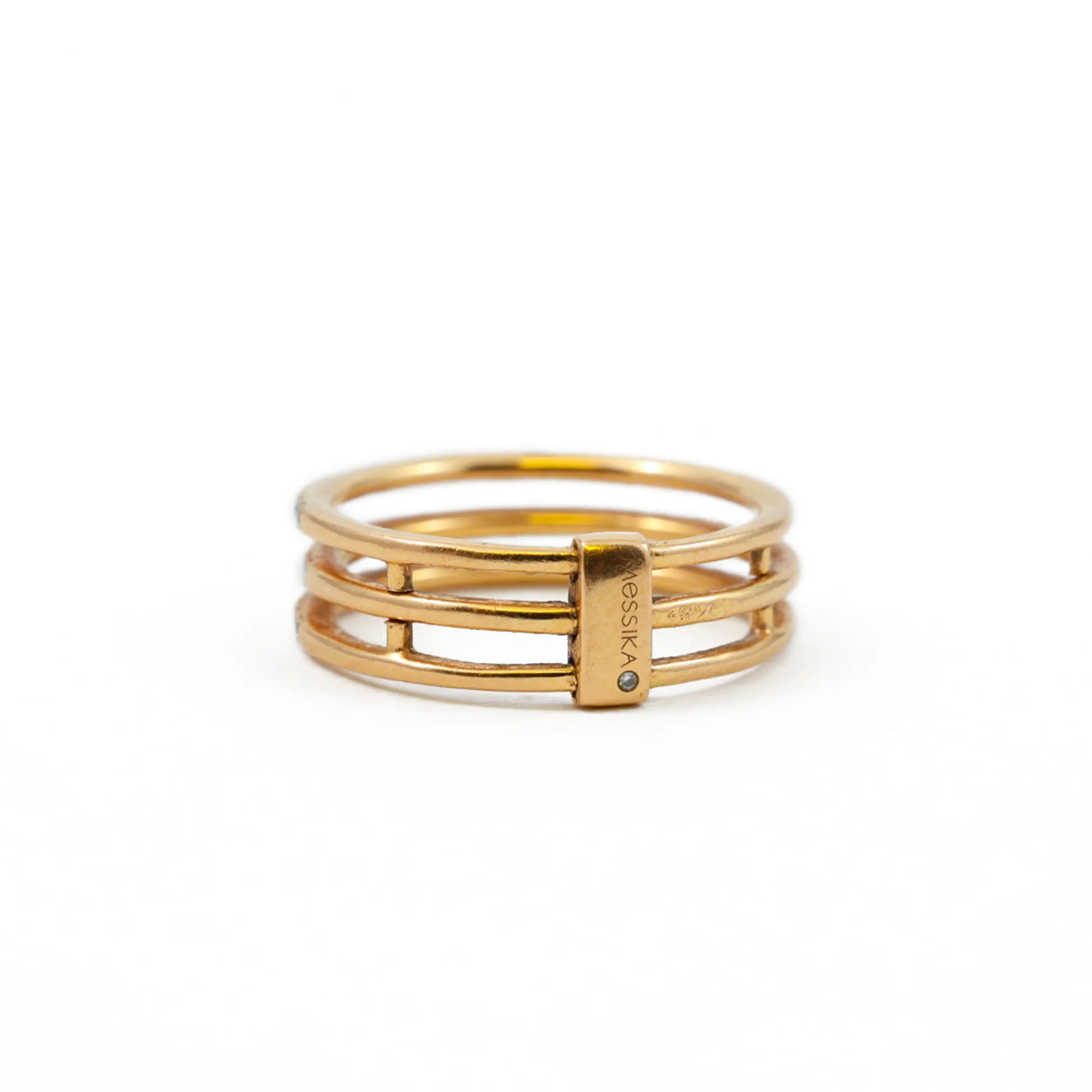 Bague Messika Gatsby en Or rose 18k avec Diamants