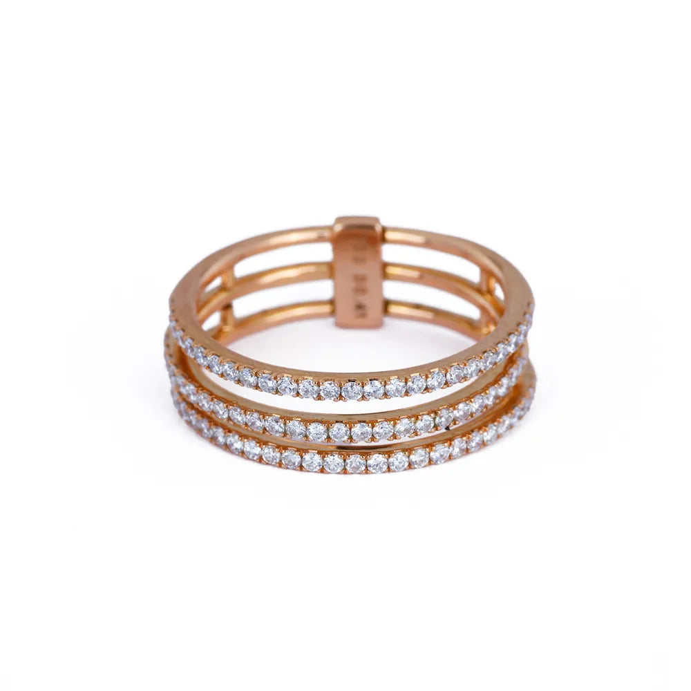 Bague Messika Gatsby en Or rose 18k avec Diamants