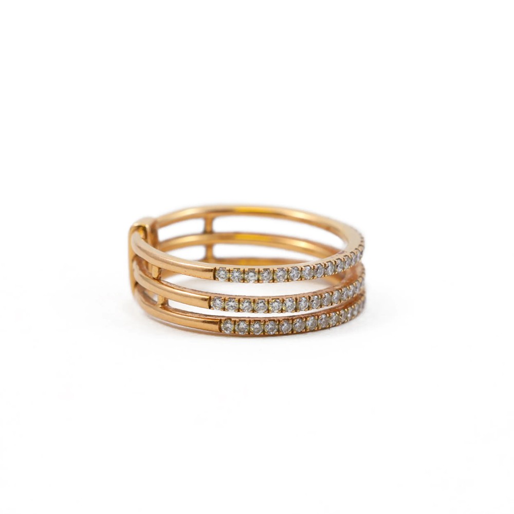 Bague Messika Gatsby en Or rose 18k avec Diamants