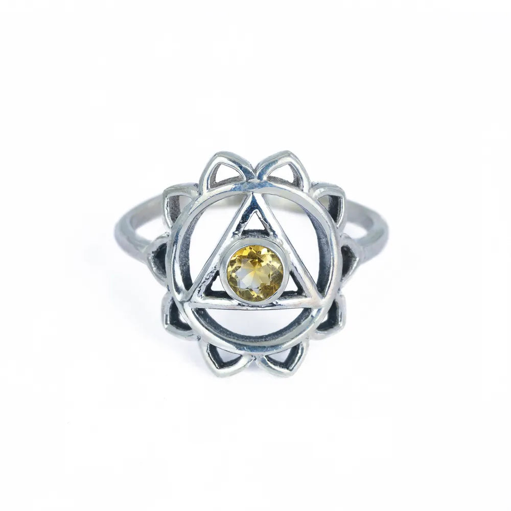 Bague en Argent - Motif "Chakra solaire"