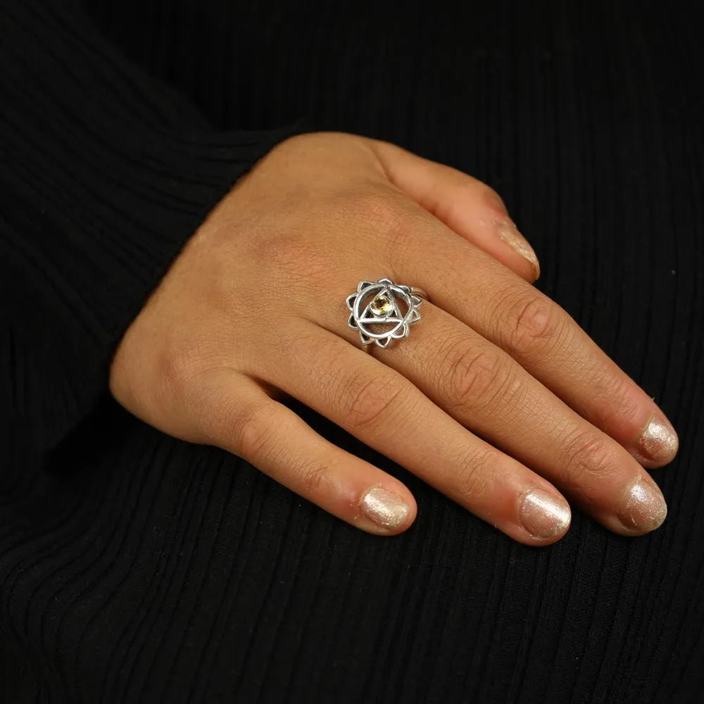 Bague en Argent - Motif "Chakra solaire"