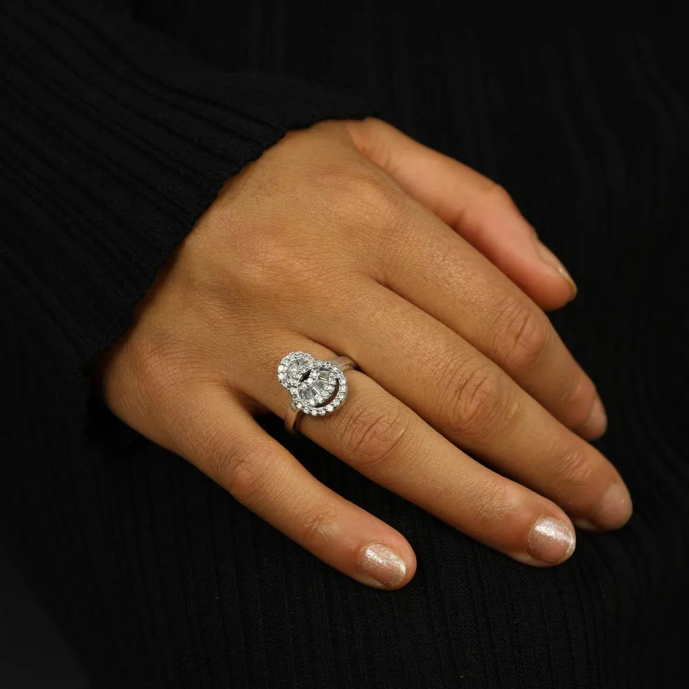 Bague en Argent - Motif "Double cercle"