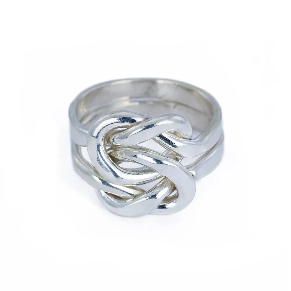 Bague en Argent - Motif "Double noeud"