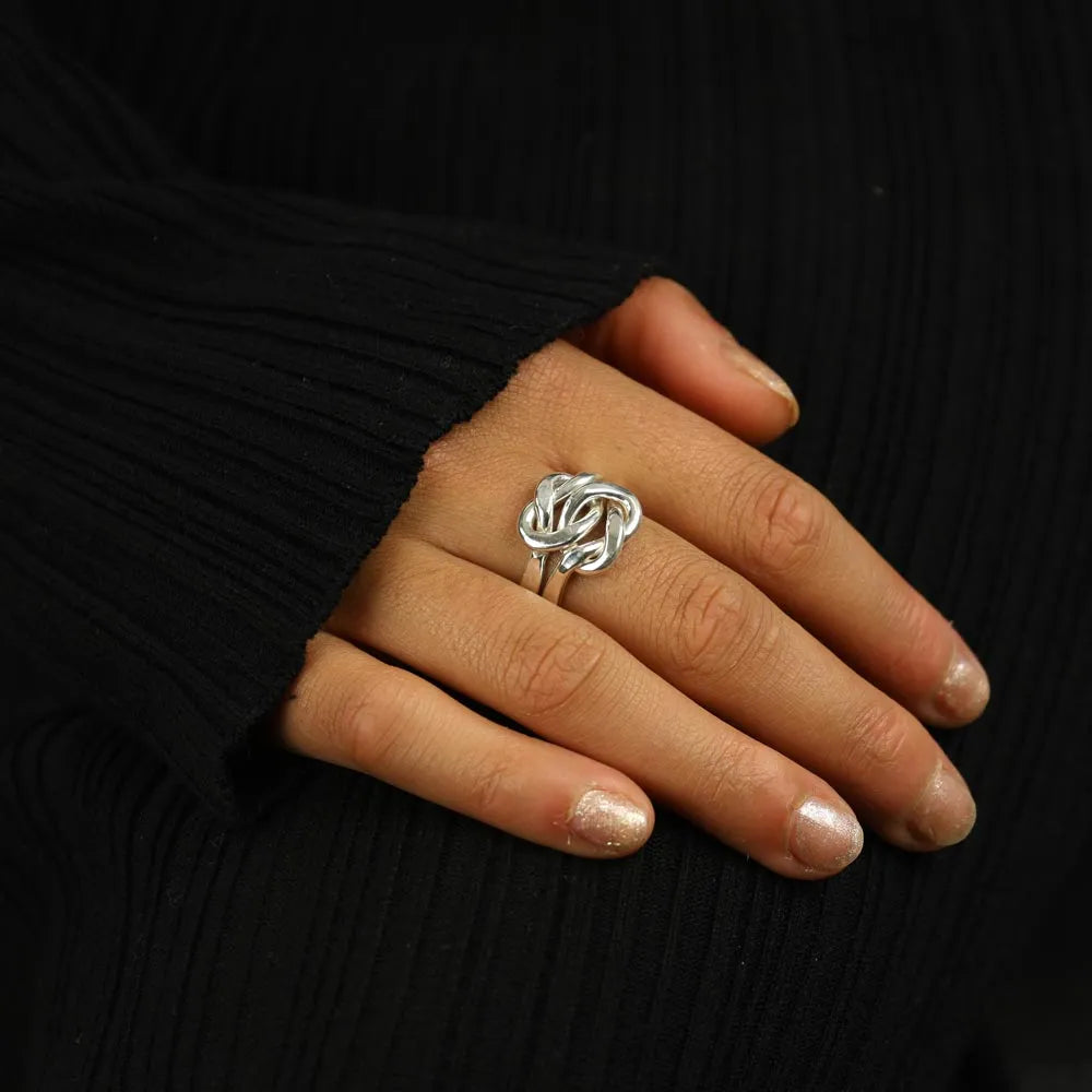 Bague en Argent - Motif "Double noeud"