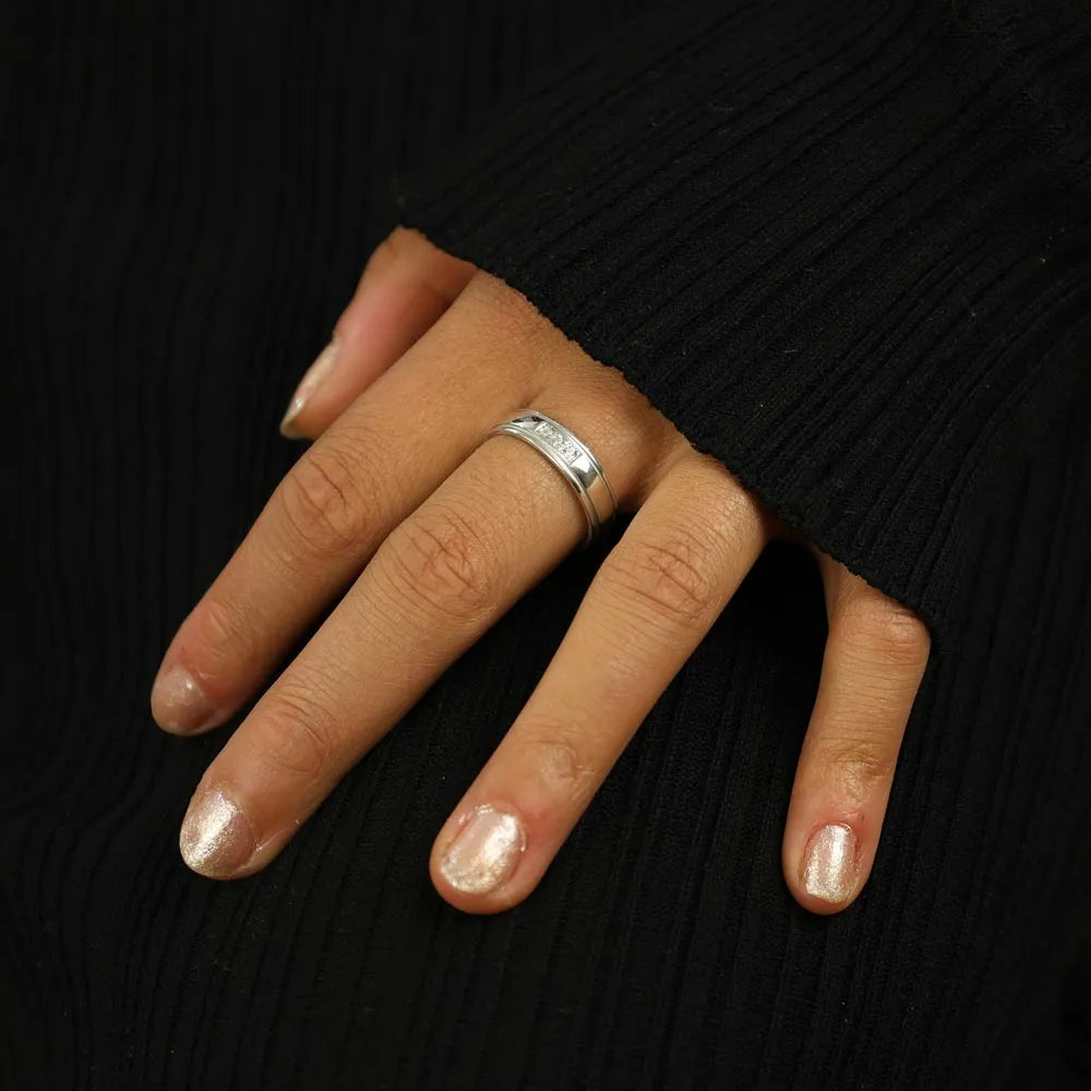 Bague en Argent - Motif "Double rainure"