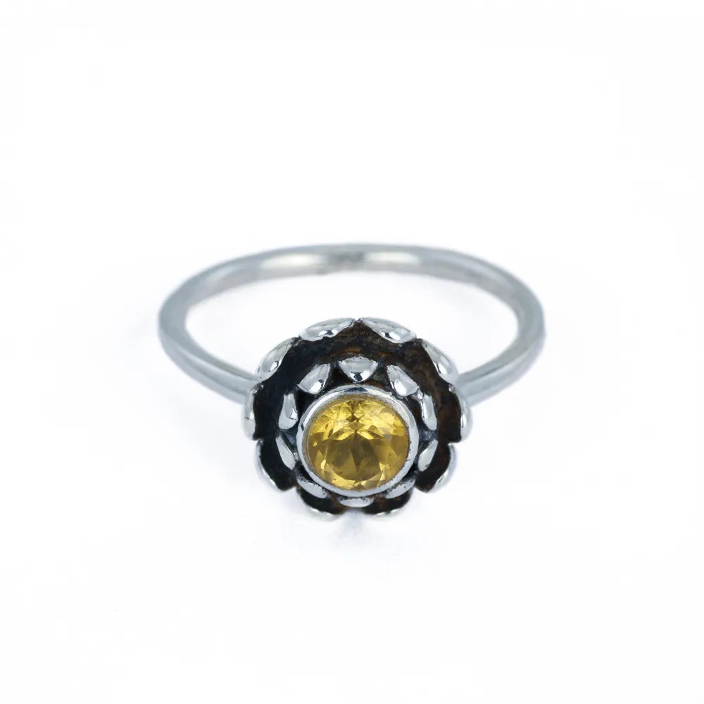Sterling Silver Ring - "Lotus Flower" Motif