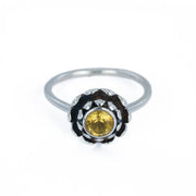 Sterling Silver Ring - "Lotus Flower" Motif