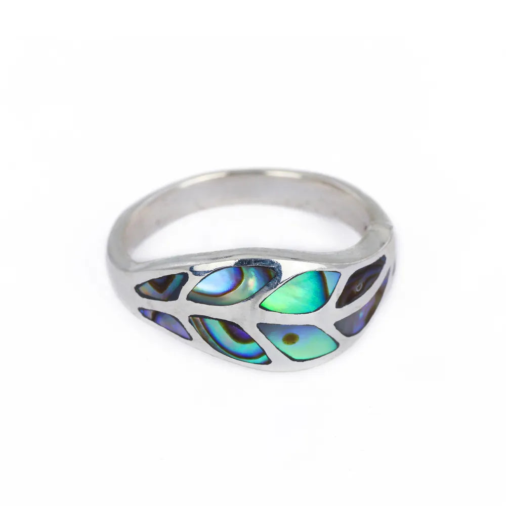 Bague en Argent - Motif "Floral nacré"