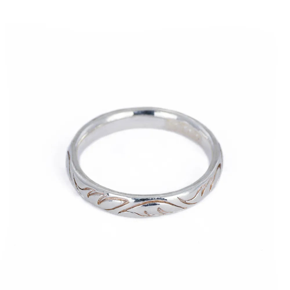 Bague en Argent - Motif "Plume"