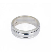 Bague en Argent - Motif "Trois sections avec anneau central"