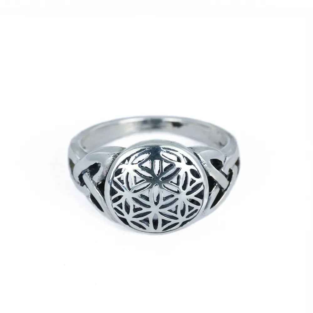 Bague en Argent - Motif celtique "Fleur de vie"