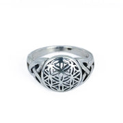 Bague en Argent - Motif celtique "Fleur de vie"