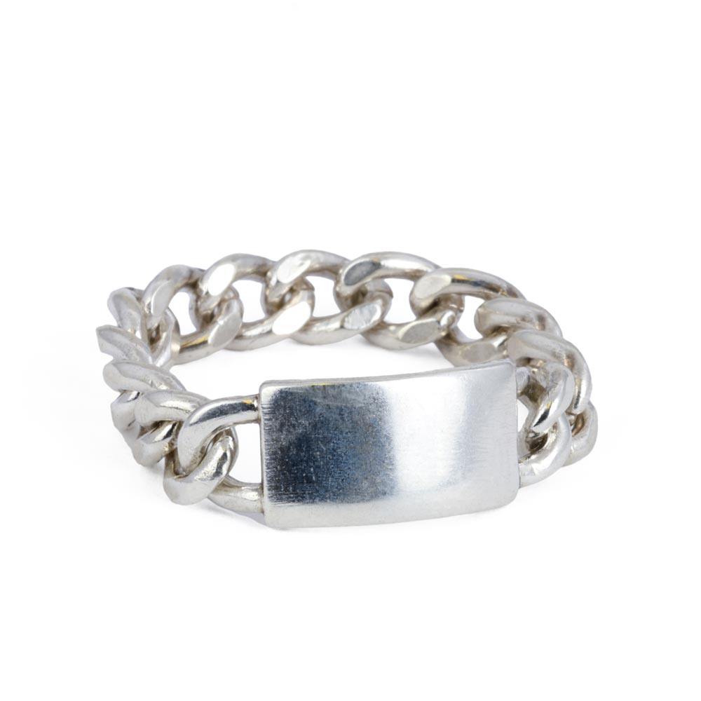 Bague en Argent - Style "Gourmette"