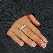 Bague en Argent - Verre taillé "poire" - Taille 54