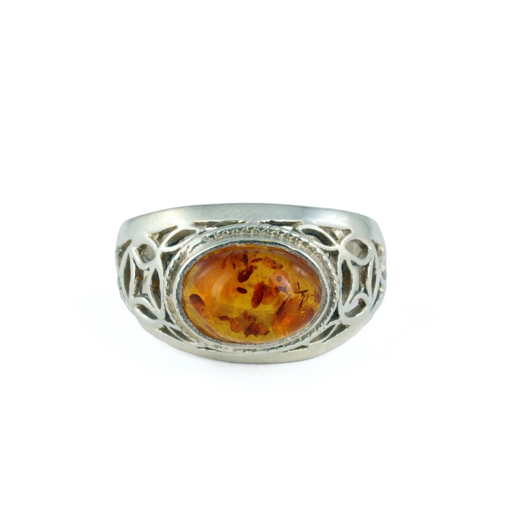 Bague en Argent avec Ambre