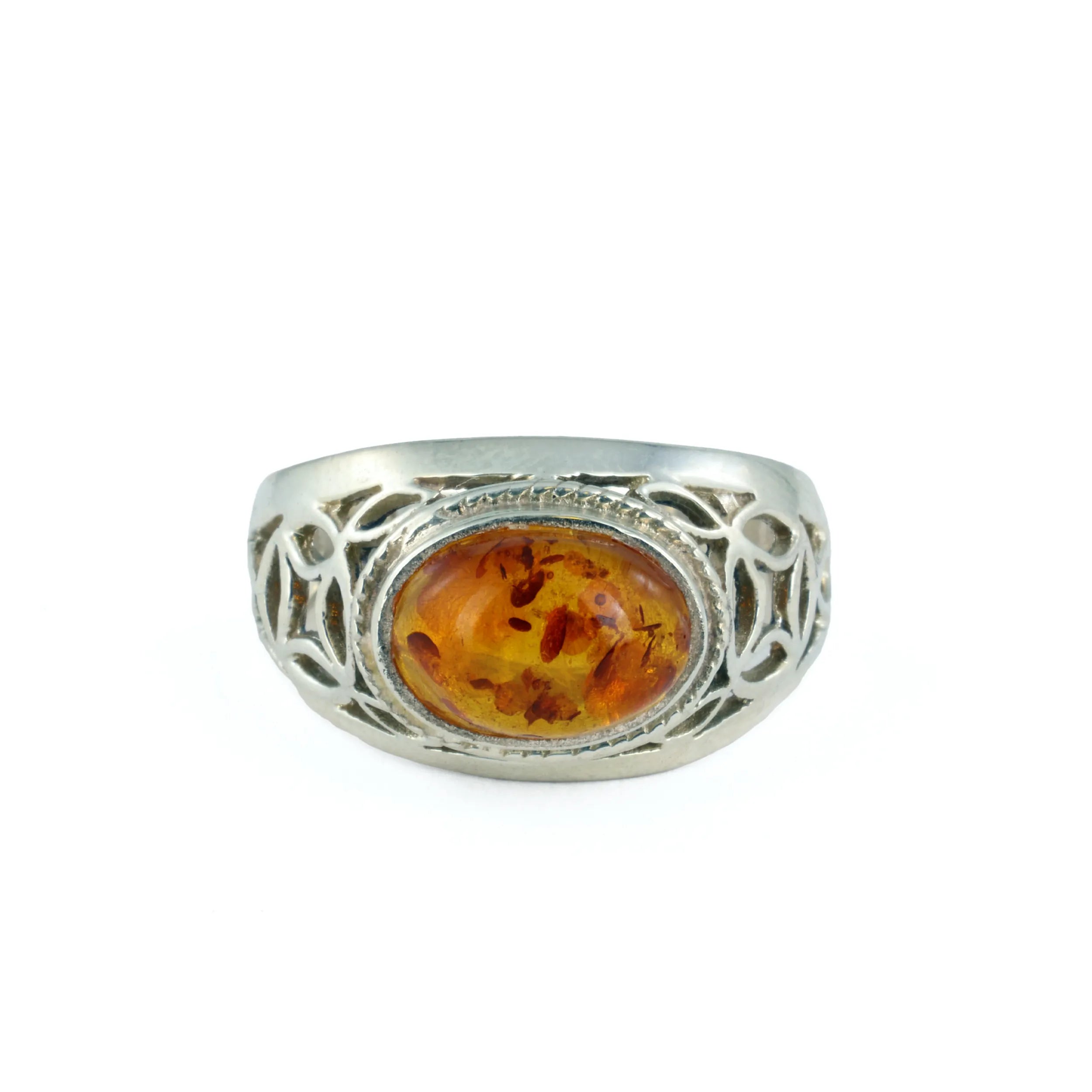 Bague en Argent avec Ambre