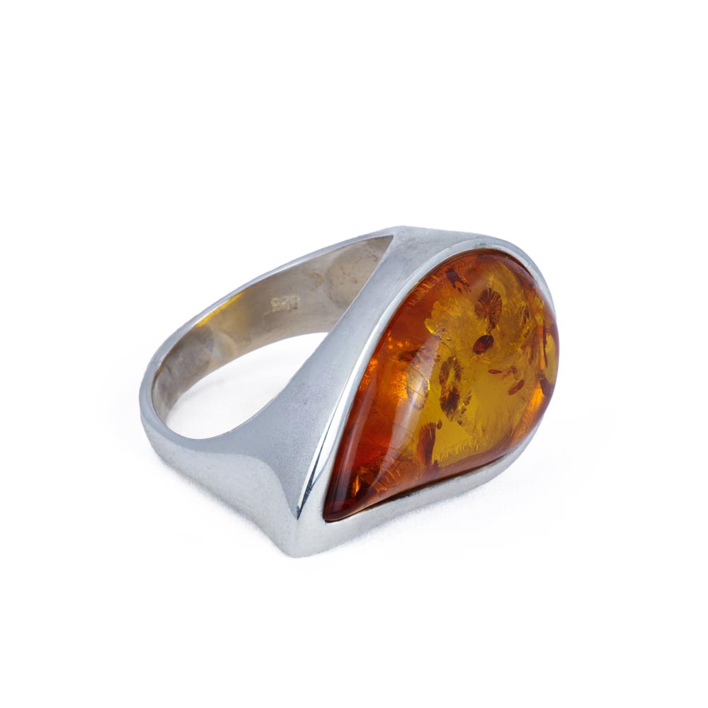 Bague en Argent avec Ambre
