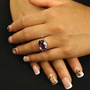 Bague en Argent avec Améthyste - Création Marchand d'Or