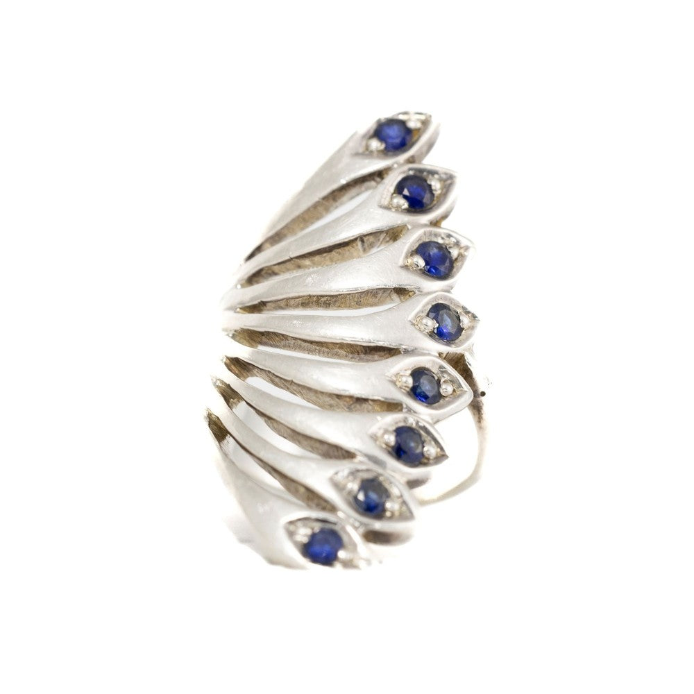 Bague en Argent avec Saphirs