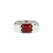 Bague en Argent avec Verre taillé - Création Marchand d'Or