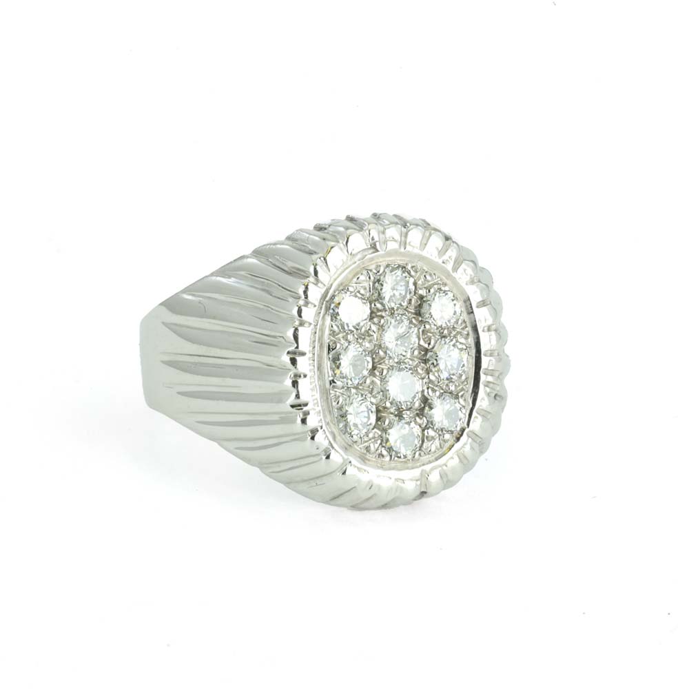 Bague en Or Blanc 18k avec Diamants