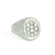Bague en Or Blanc 18k avec Diamants