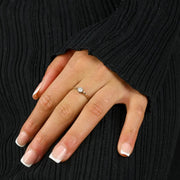 Bague en Or blanc 18k avec Diamant