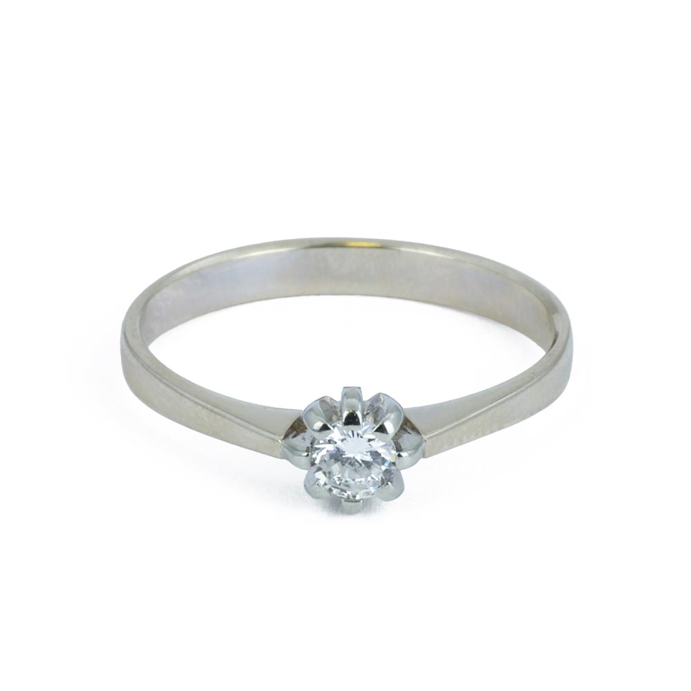 Bague en Or blanc 18k avec Diamant