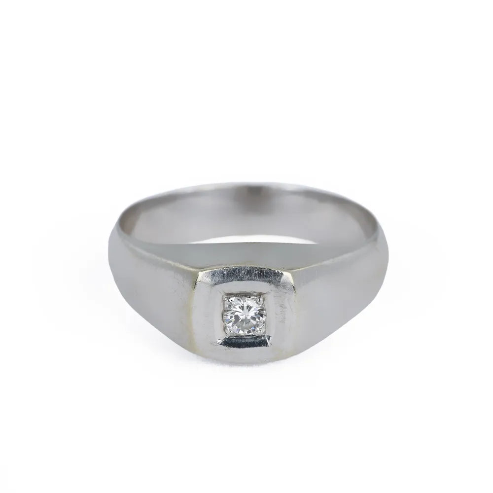 Bague en Or blanc 18k avec Diamant