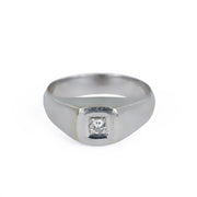 Bague en Or blanc 18k avec Diamant