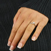 Bague en Or blanc 18k avec Diamant