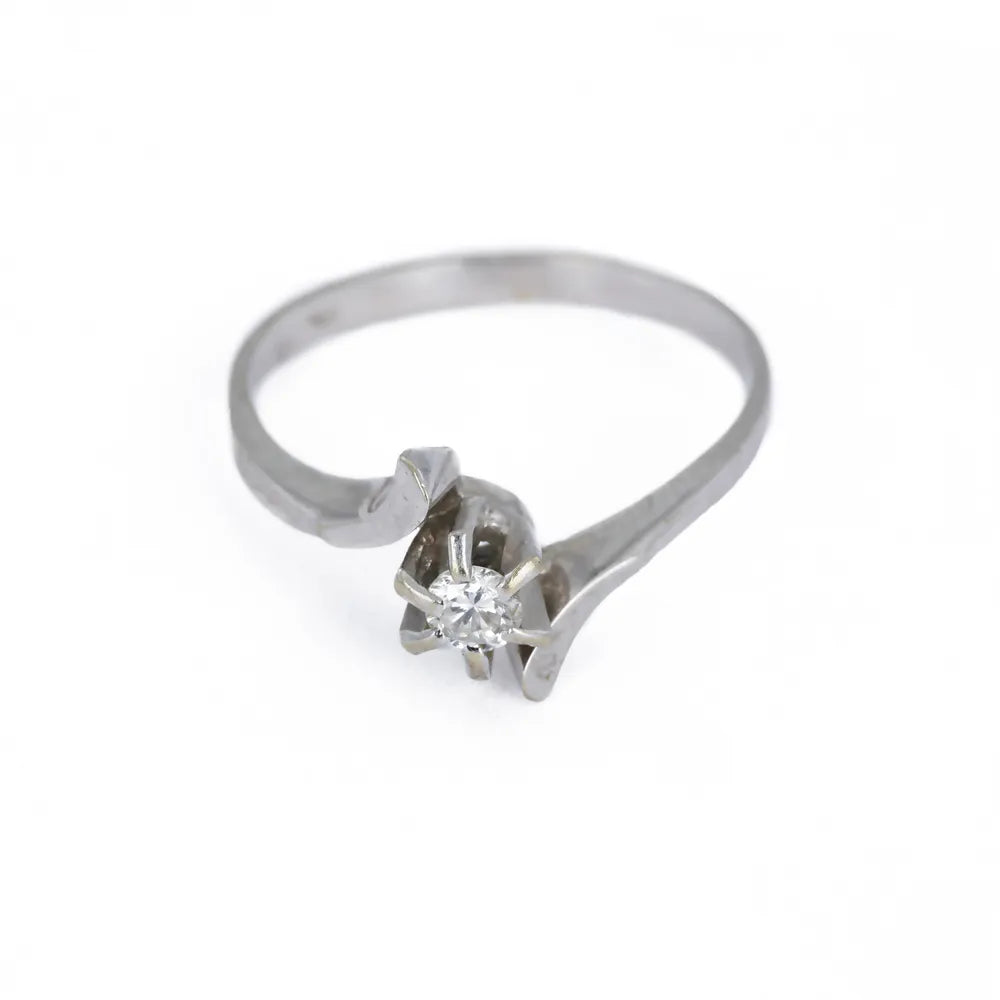 Bague en Or blanc 18k avec Diamant