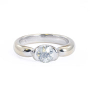 Bague en Or blanc 18k avec Diamant - Solitaire