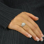 Bague en Or blanc 18k avec Diamants