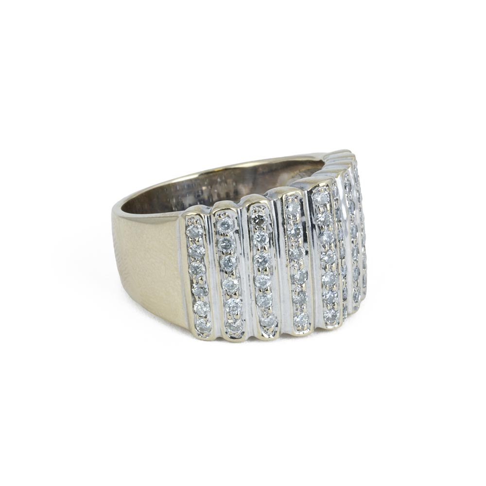 Bague en Or blanc 18k avec Diamants