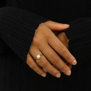 Bague en Or blanc 18k avec Perle