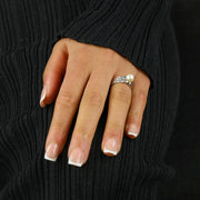 18k White Gold Ring with Pearl