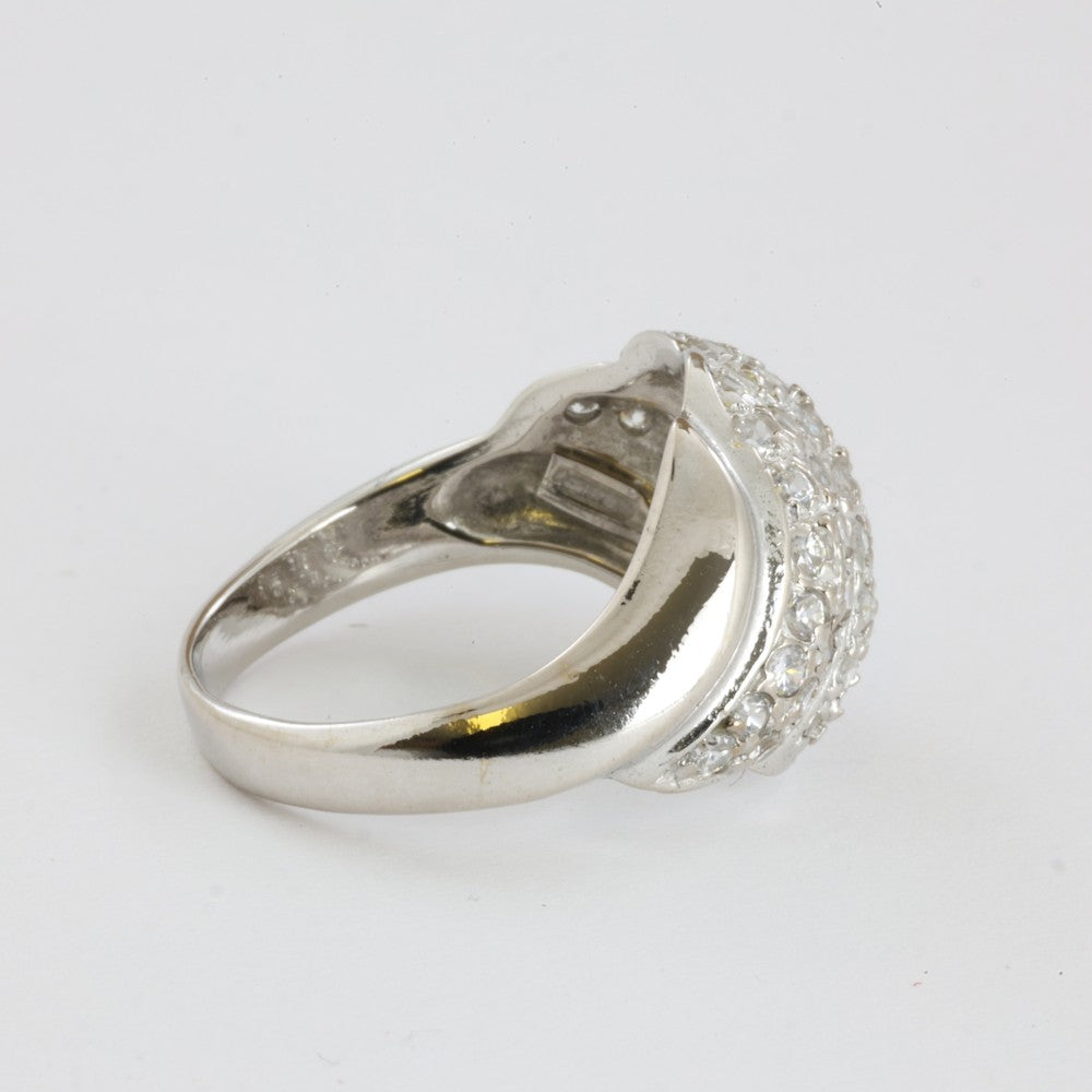 Bague en Or blanc 18k avec Zirconiums