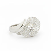 Bague en Or blanc 18k avec Zirconiums
