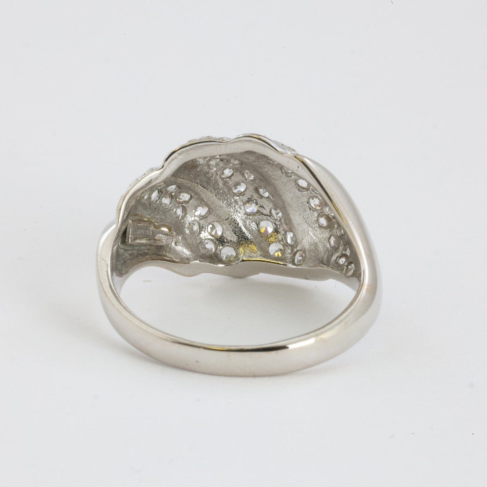 Bague en Or blanc 18k avec Zirconiums