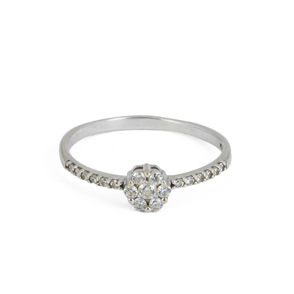 Bague en Or blanc 18k avec Zirconiums