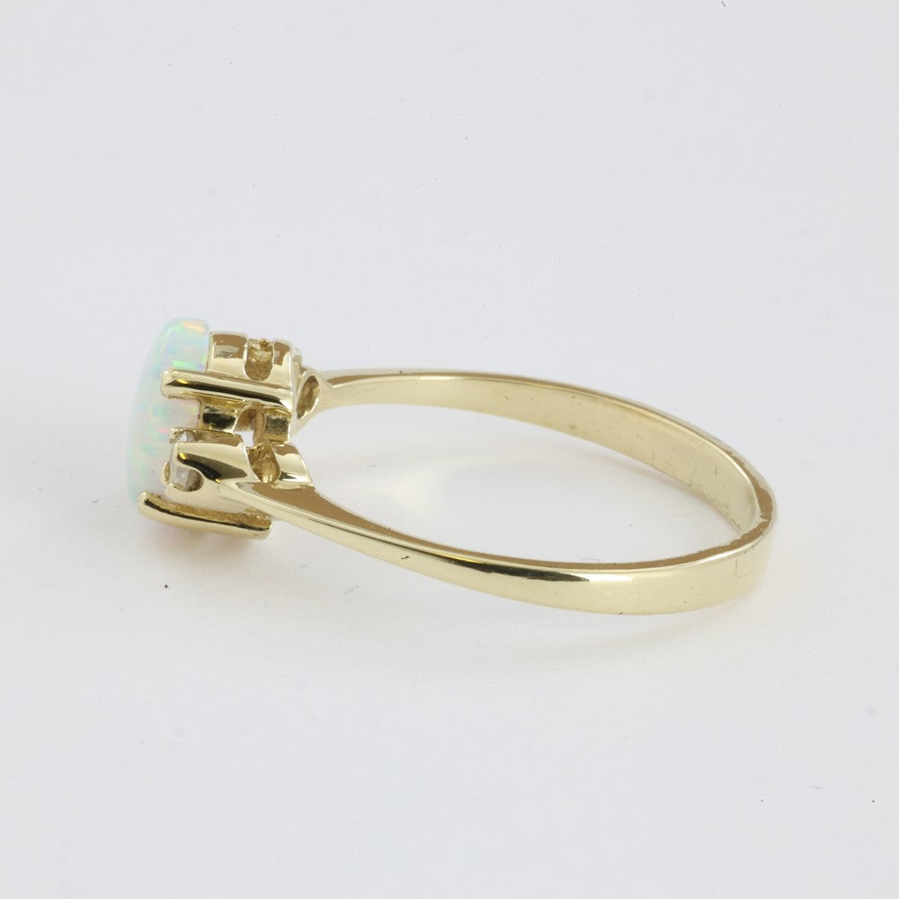 Bague en Or jaune 14k avec Opale synthétique