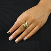 Bague en Or jaune 18 k avec Diamants