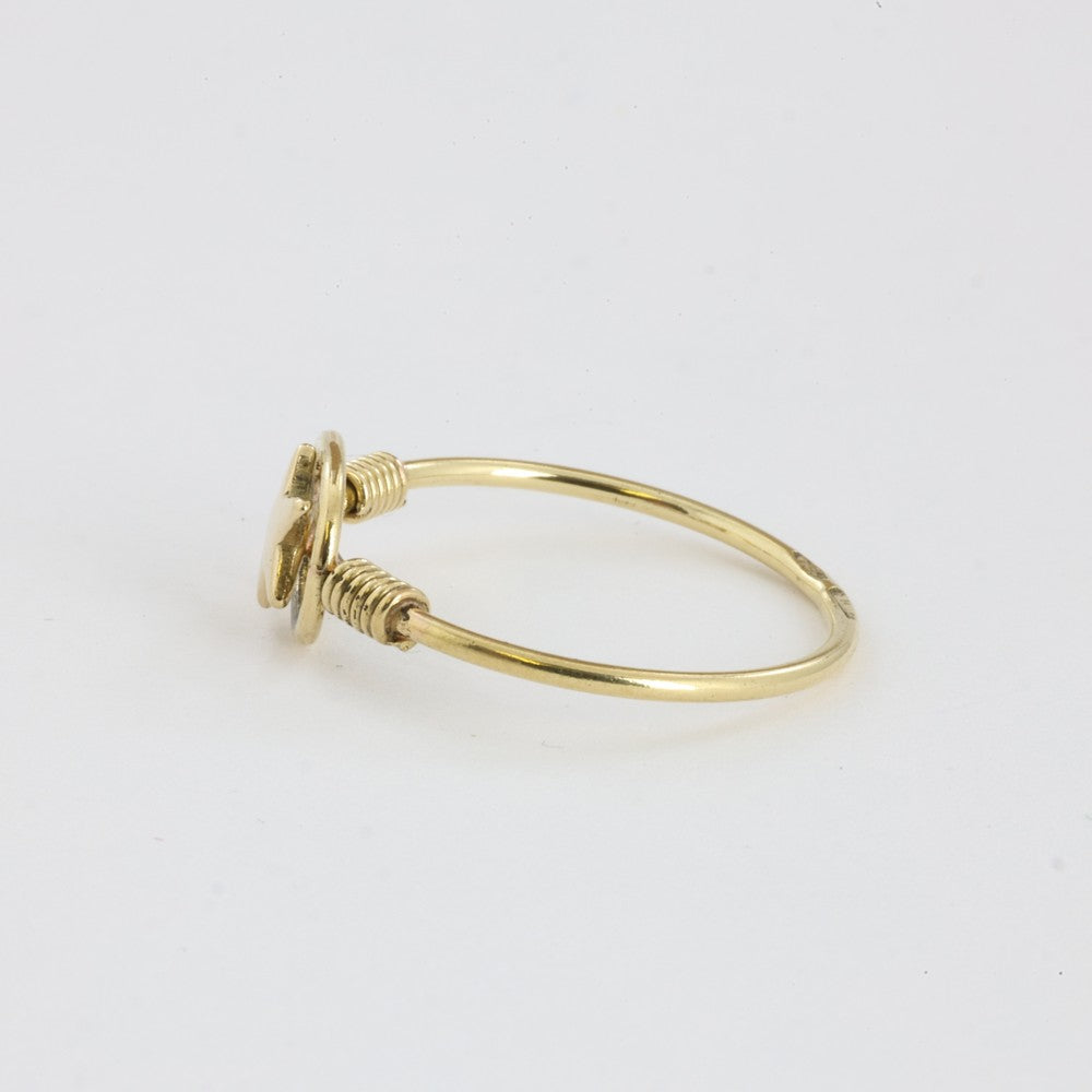 Bague en Or jaune 18k - Style "Etoile en fil d'or"