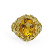 Bague en Or jaune 18k avec Citrine