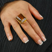 Bague en Or jaune 18k avec Citrine