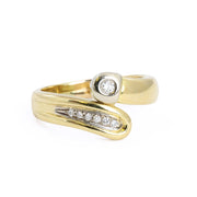 Bague en Or jaune 18k avec Diamants