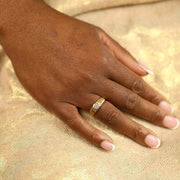 Bague en Or jaune 18k avec Diamants